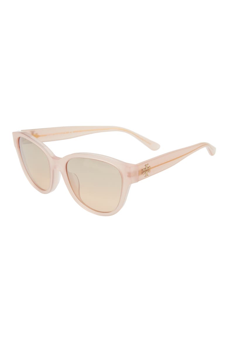Kira 54mm Cat Eye Sunglasses, Alternate, color, BLUSH/ BROWN SILVER MIRROR