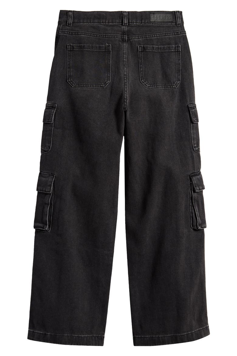 Kids' Baggy Cargo Jeans, Alternate, color, HOLDEN BLACK