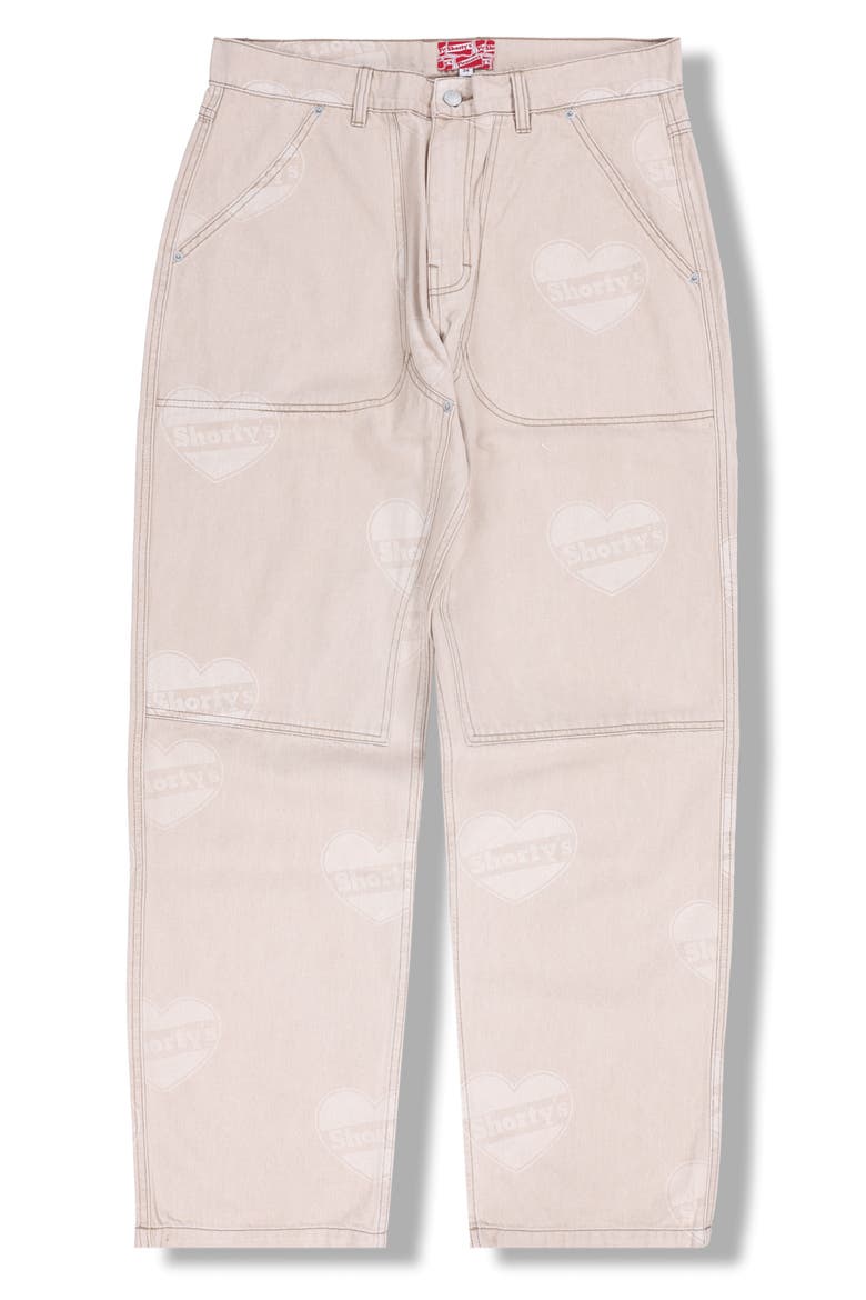 x Shorty's Heart Ultra Loose Fit Work Pants, Alternate, color, BEIGE