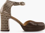 Chie Mihara Metallic printed suede platform Pump
