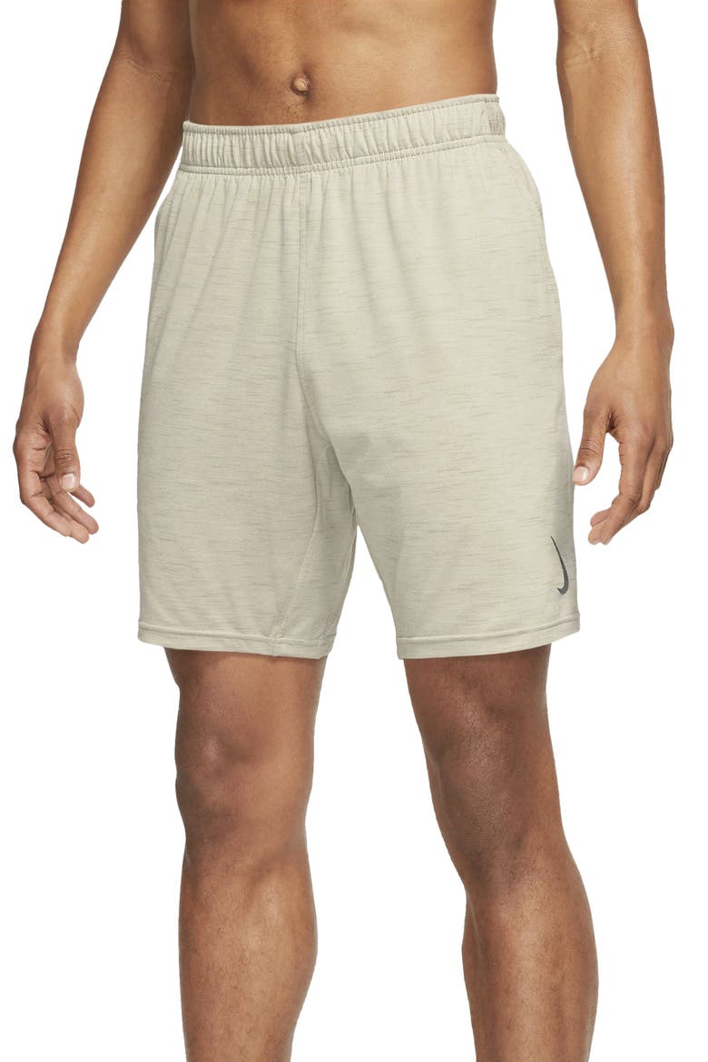 Dri-Fit Yoga Shorts, Main, color, LIGHT BONE/ STONE/ GRAY