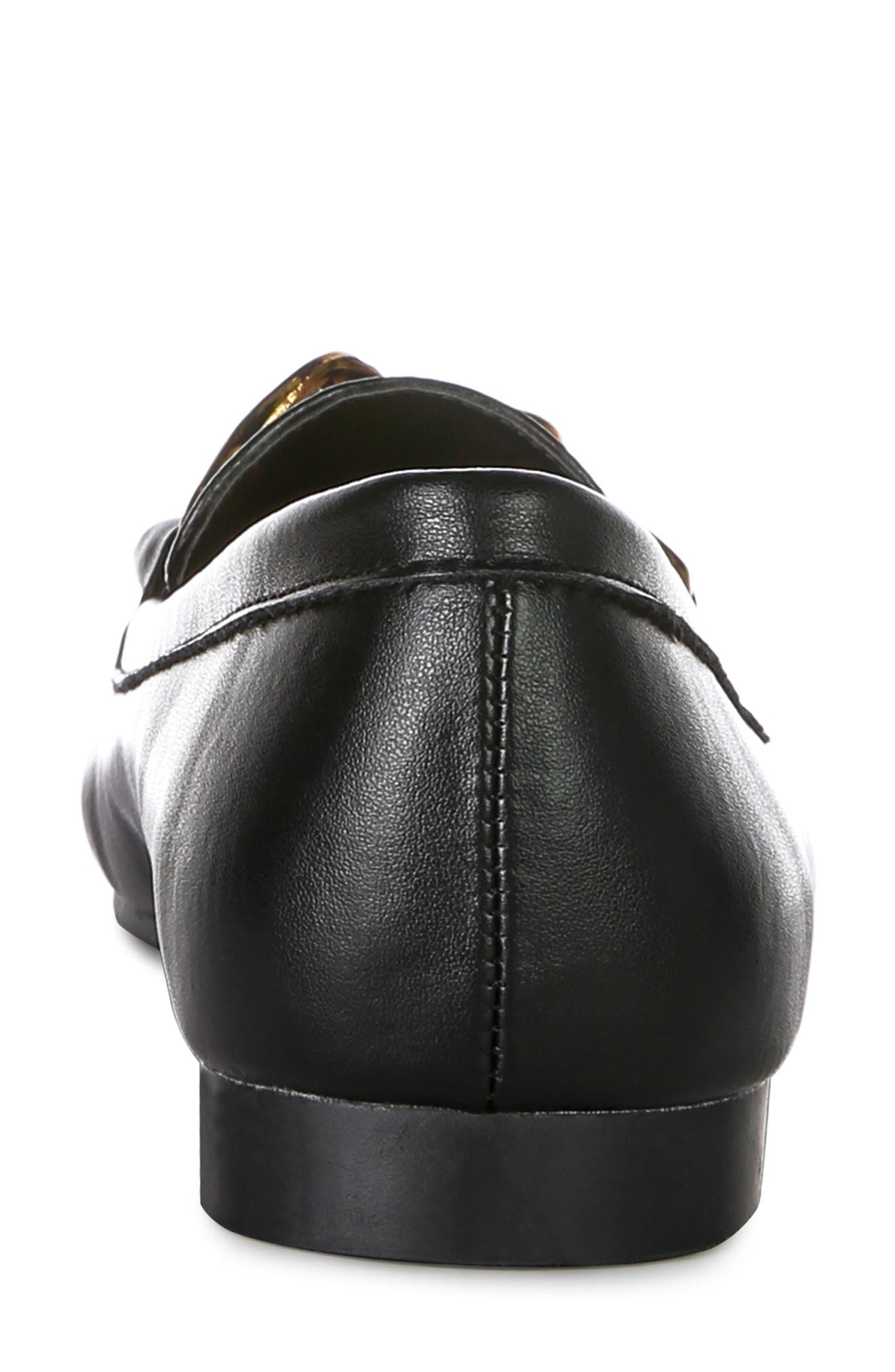 LONDON RAG Chain Detail Faux Leather Loafer, Alternate, color, Black