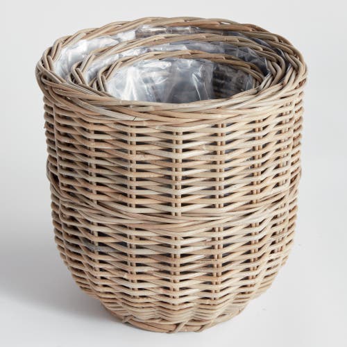 Napa Home & Garden Arlette Basket Planters Set Of 3 In Brown