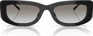 Prada 53mm Gradient Rectangular Sunglasses