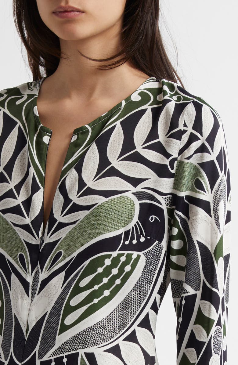 FARM Rio Lace Nature Long Sleeve Cotton Maxi Dress, Alternate, color, 