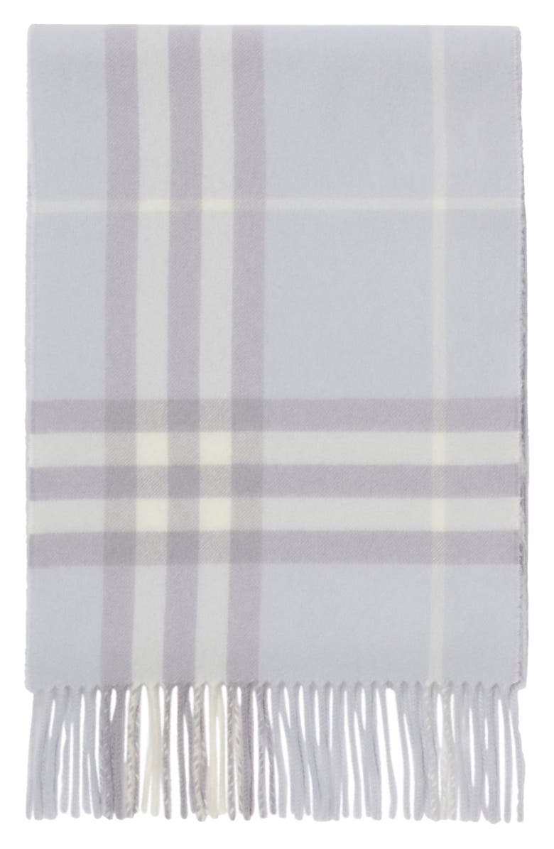 Burberry Giant Check Cashmere Scarf, Alternate, color, Mist