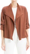 MAX STUDIO Twill Drape Front Short Jacket