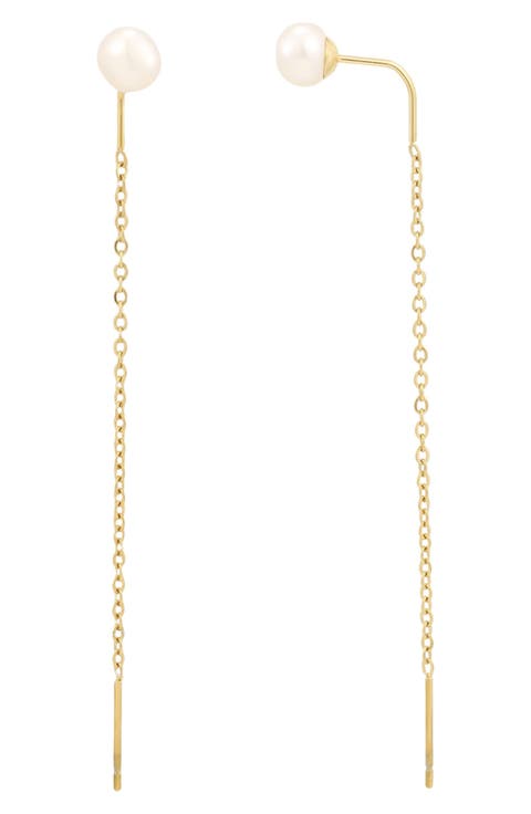 Imitation Pearl Threader Earrings