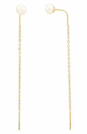 Imitation Pearl Threader Earrings