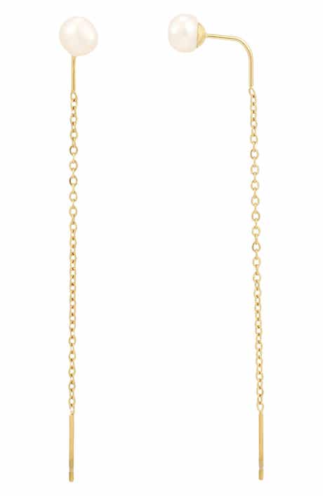 Imitation Pearl Threader Earrings