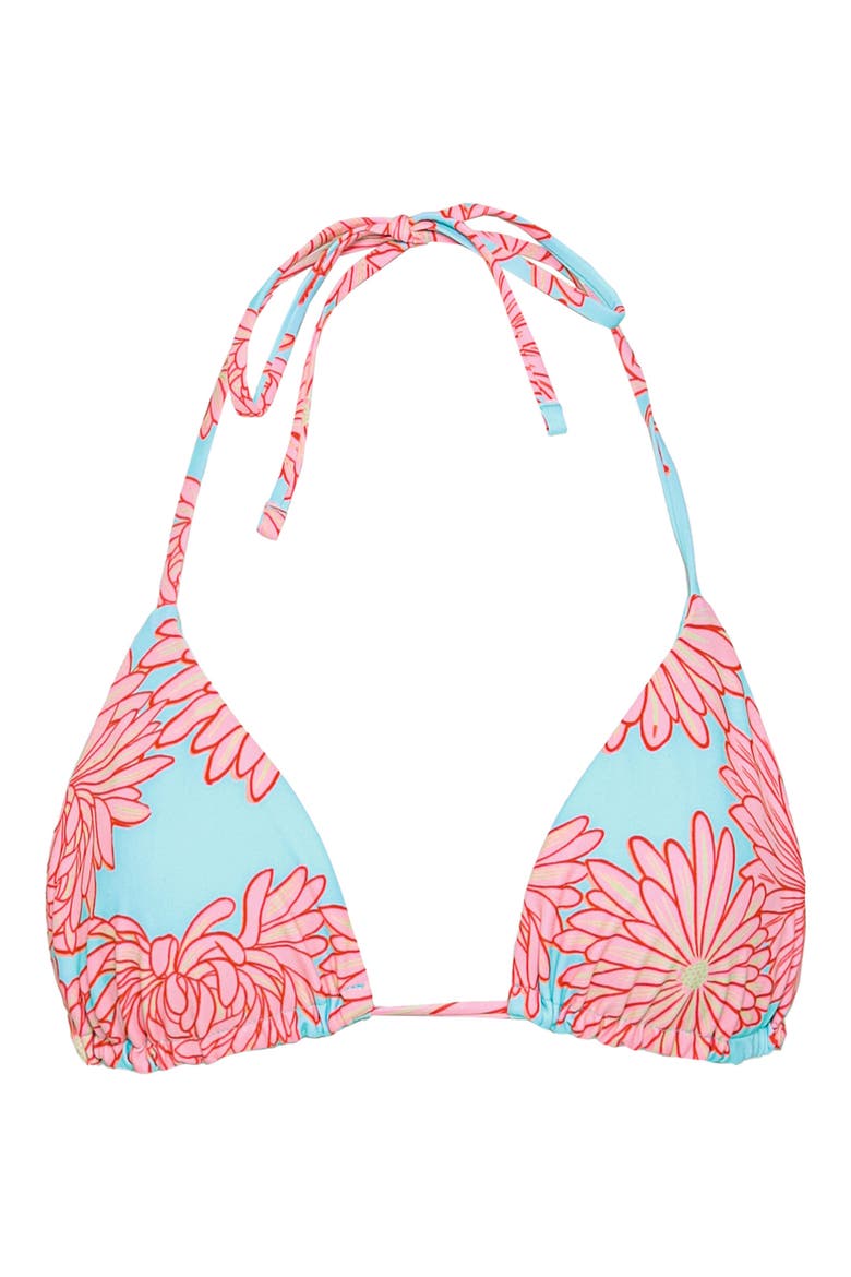 Tropical Bloom Balmy Reversible Bikini Top, Alternate, color, BLUE