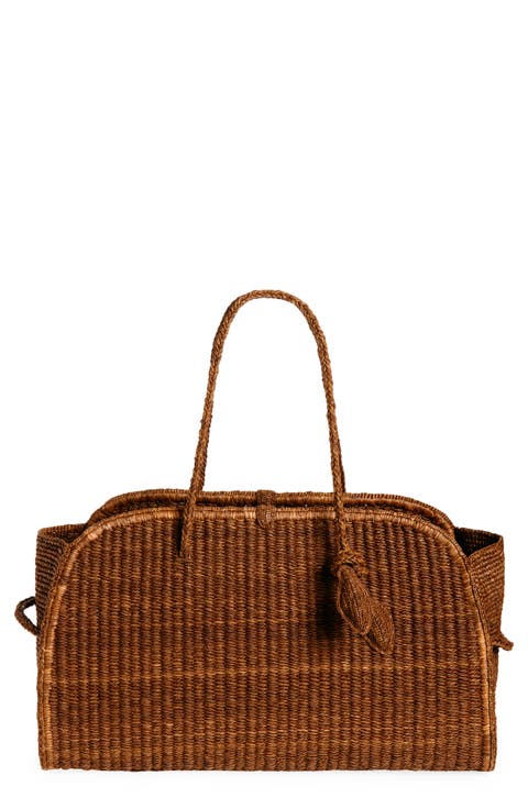 Le Grand Turismo Raffia Bowling Bag