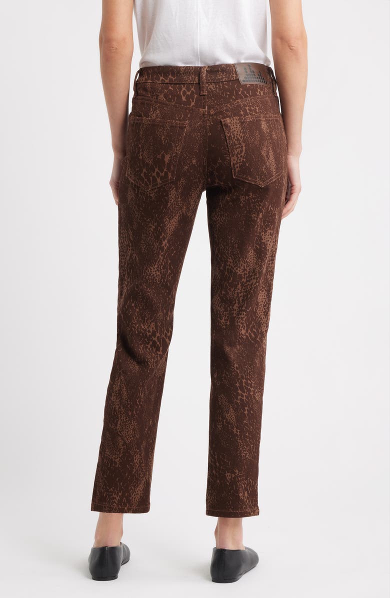CITY BLUES Snakeskin Print Ankle Skinny Jeans, Alternate, color, Brown