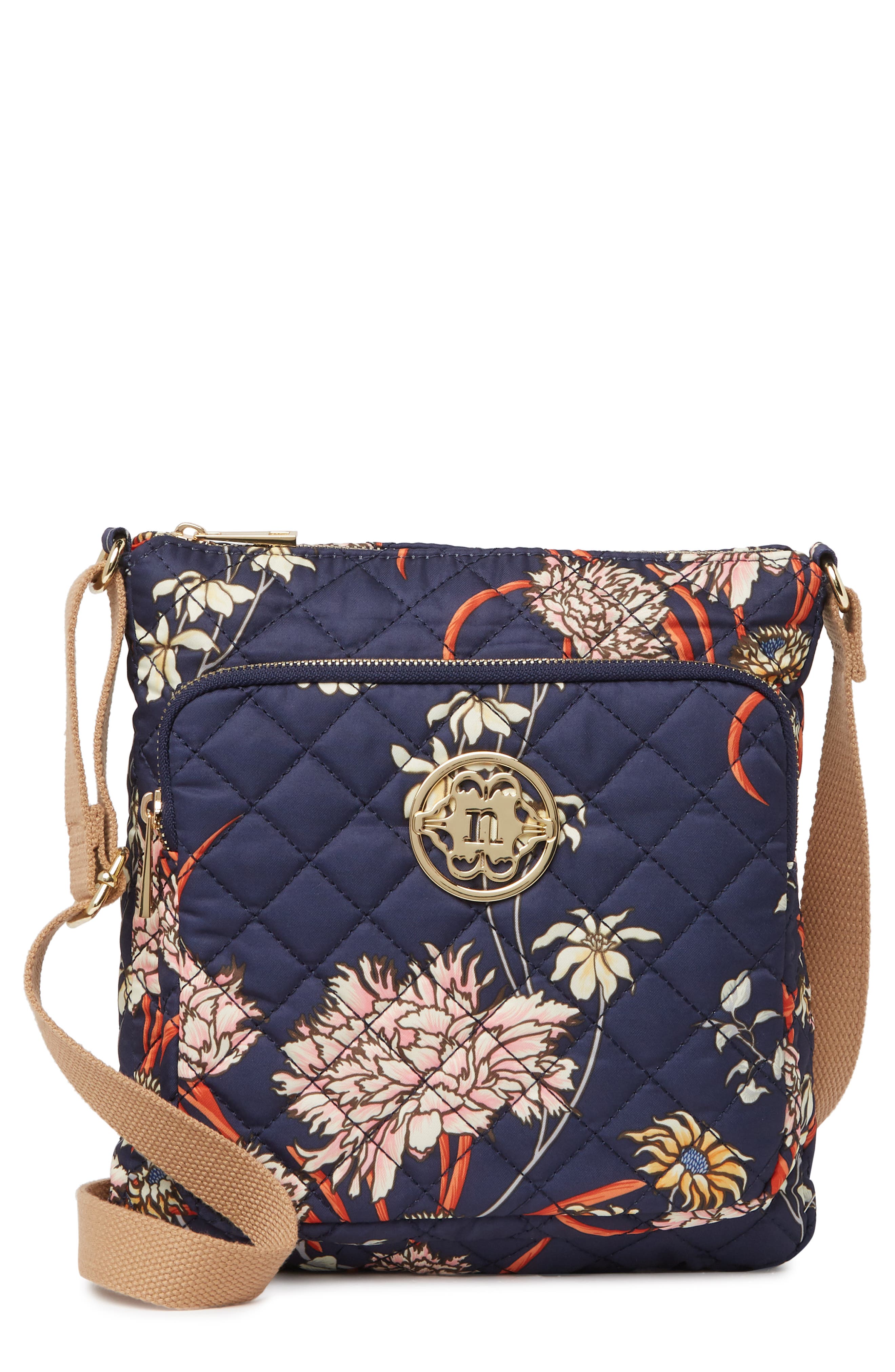 Nanette Lepore Floral Printed Washable Crossbody, Main, color, 