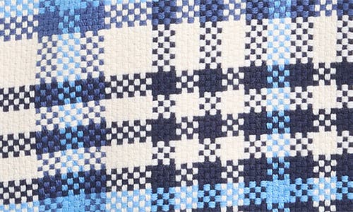 Wax London Whiting Strand Check Overshirt In Blue