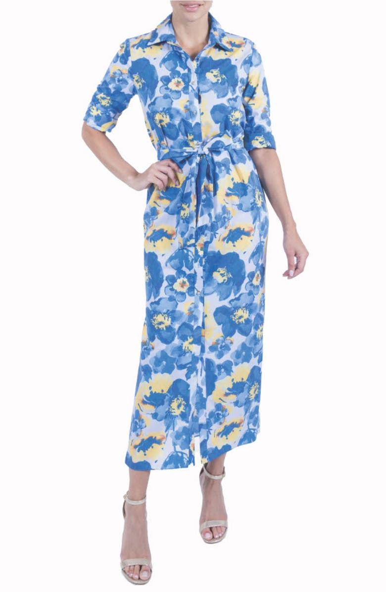 Julia Jordan Floral Shirtdress, Main, color,