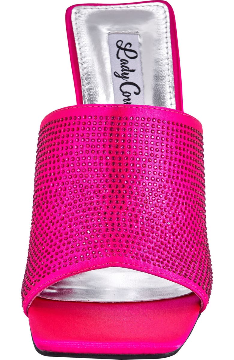 LADY COUTURE Rhinestone Wedge Slide Sandal, Alternate, color, Fuchsia