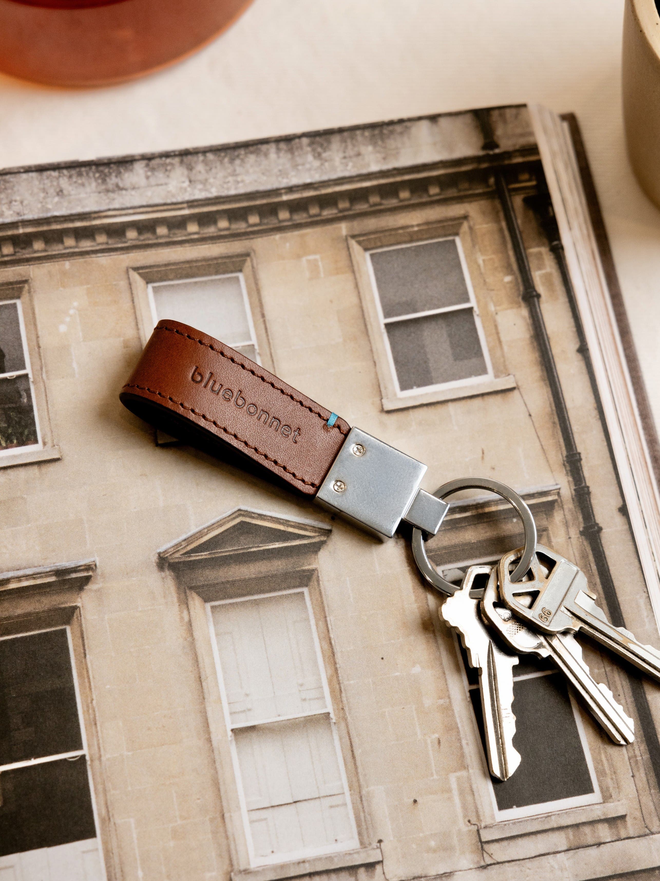 Bluebonnet The Toscano Italian Leather Key Tag, Alternate, color, Tuscan Tan