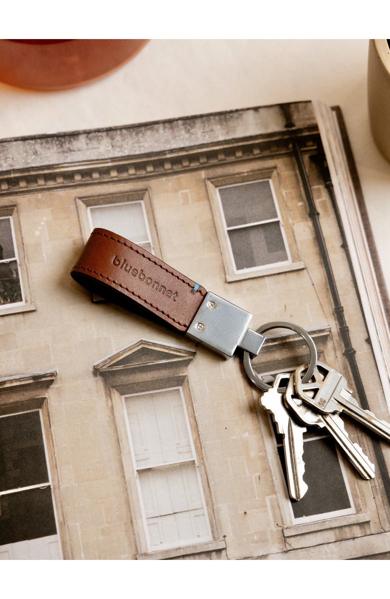 Bluebonnet The Toscano Italian Leather Key Tag, Alternate, color, Tuscan Tan