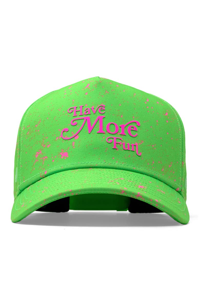 Odysea Neon Drip Hydro Performance Snapback Hat, Alternate, color, SLIME