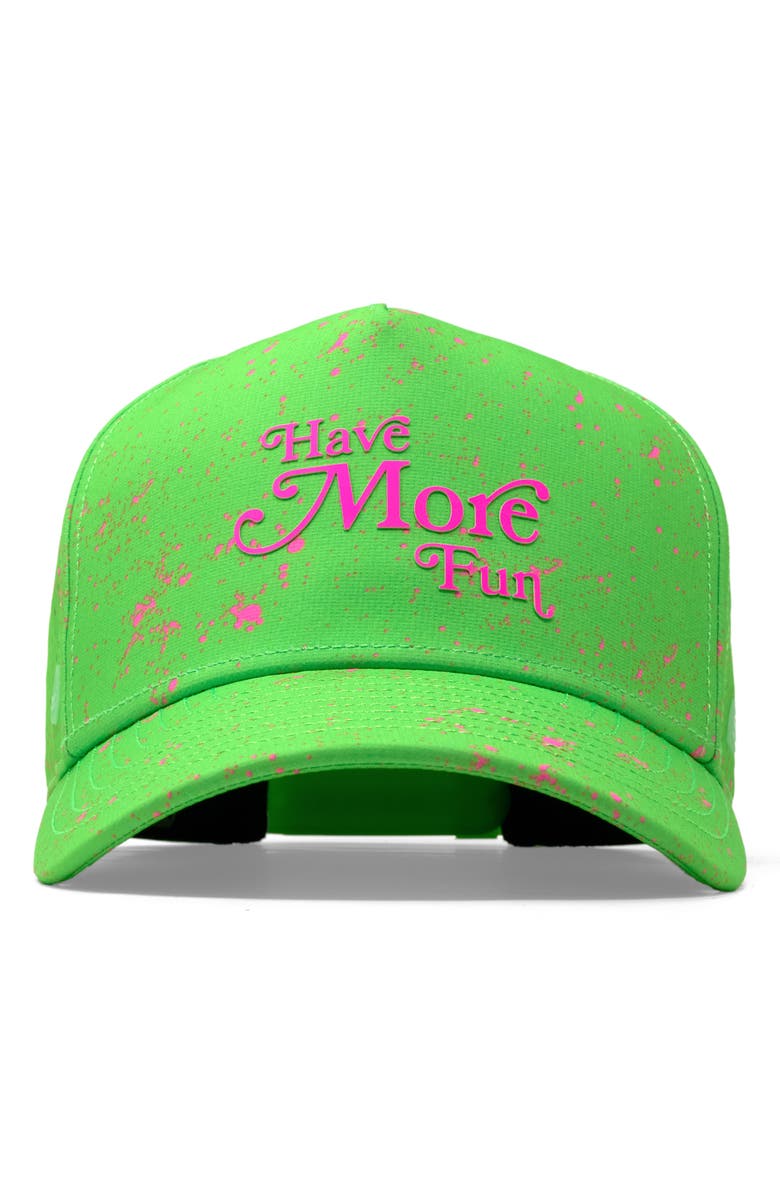 Melin Odysea Neon Drip Hydro Performance Snapback Hat, Alternate, color, Slime