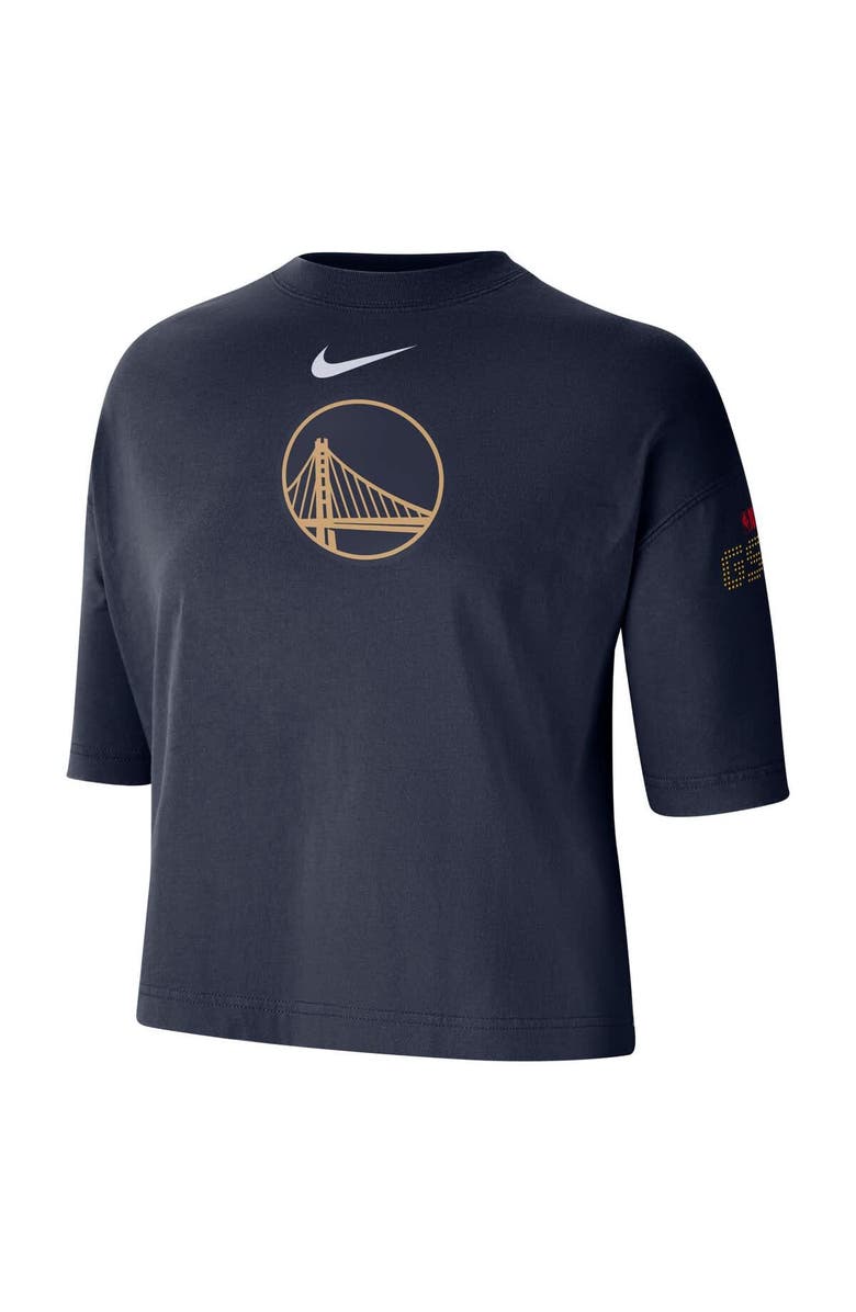 Nike Women's Nike Navy Golden State Warriors 2024/25 City Edition Courtside Boxy T-Shirt, Alternate, color, 