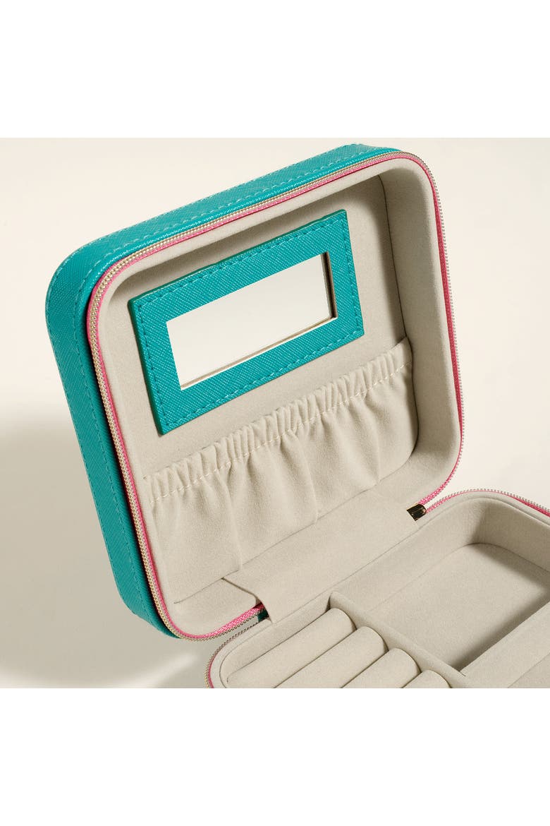 Meilin Jewelry Box 5.5" x Artisan, Alternate, color, Turquoise