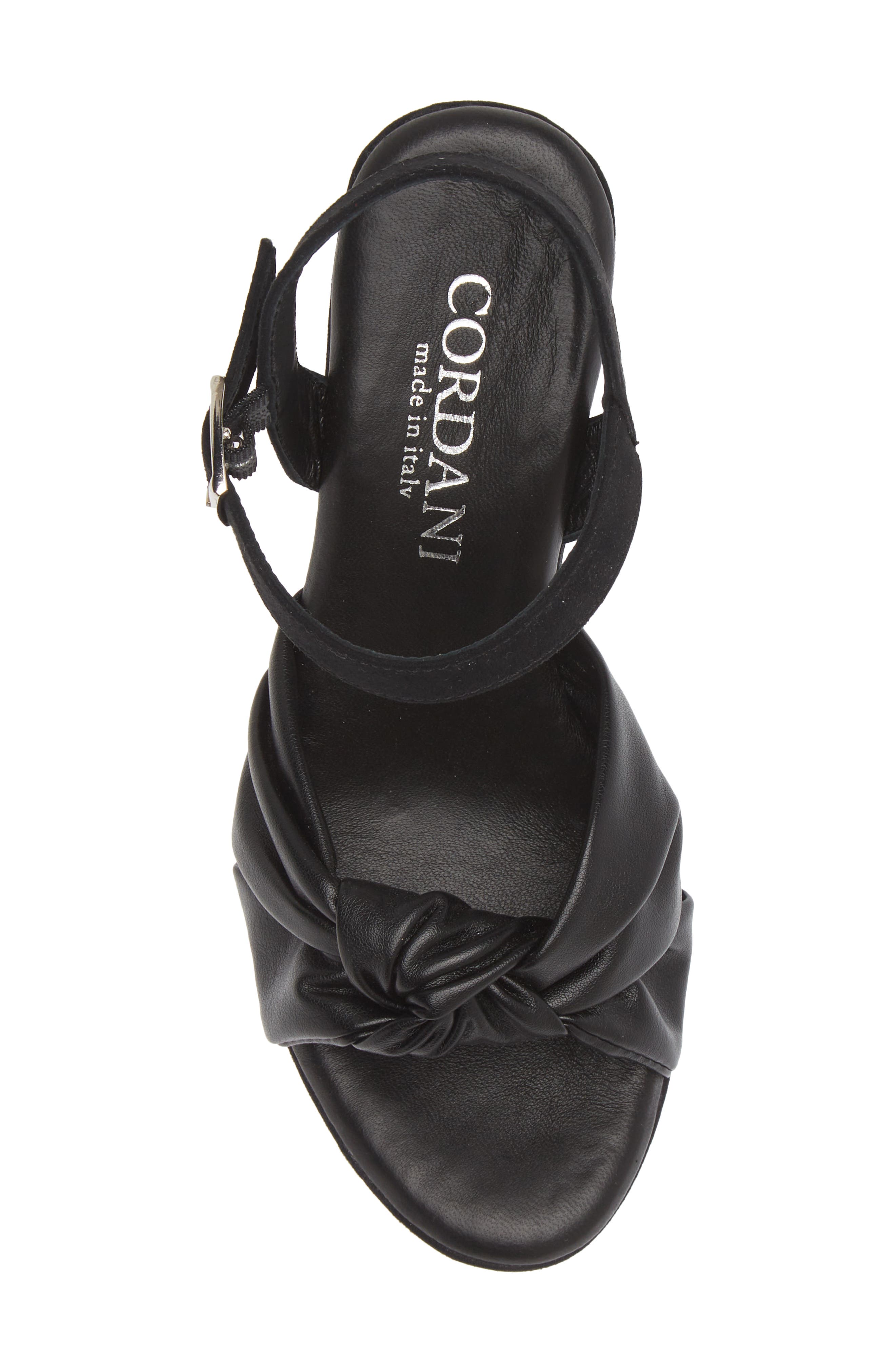 Cordani Lola Knotted Platform Sandal, Alternate, color, Black