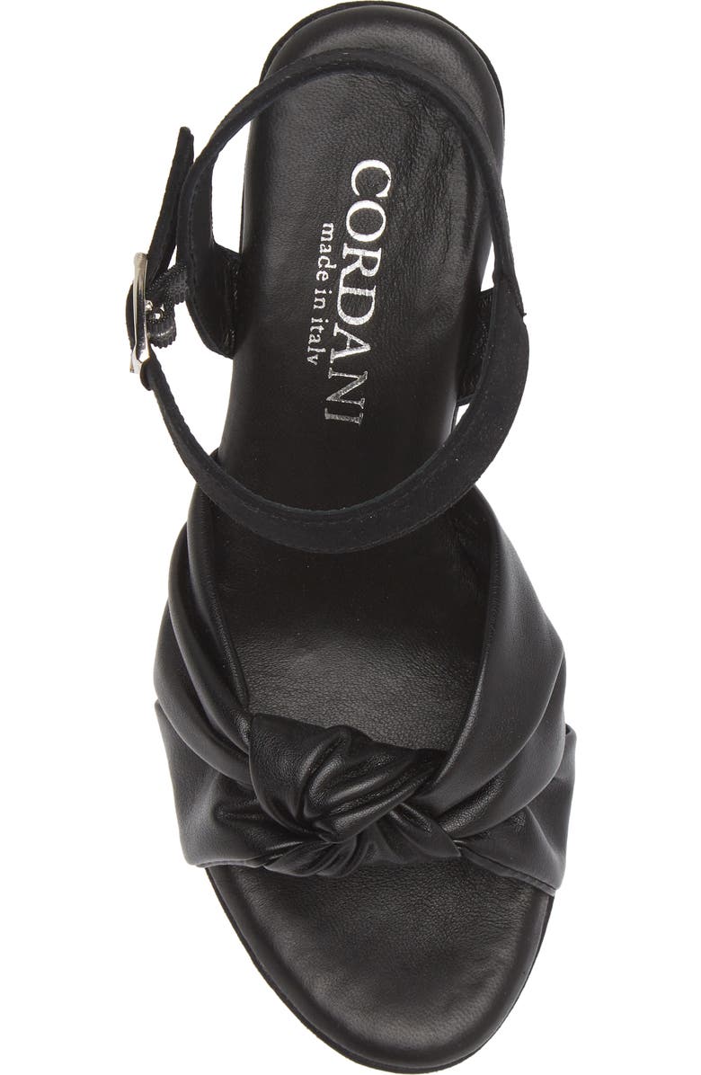 Cordani Lola Knotted Platform Sandal, Alternate, color, Black