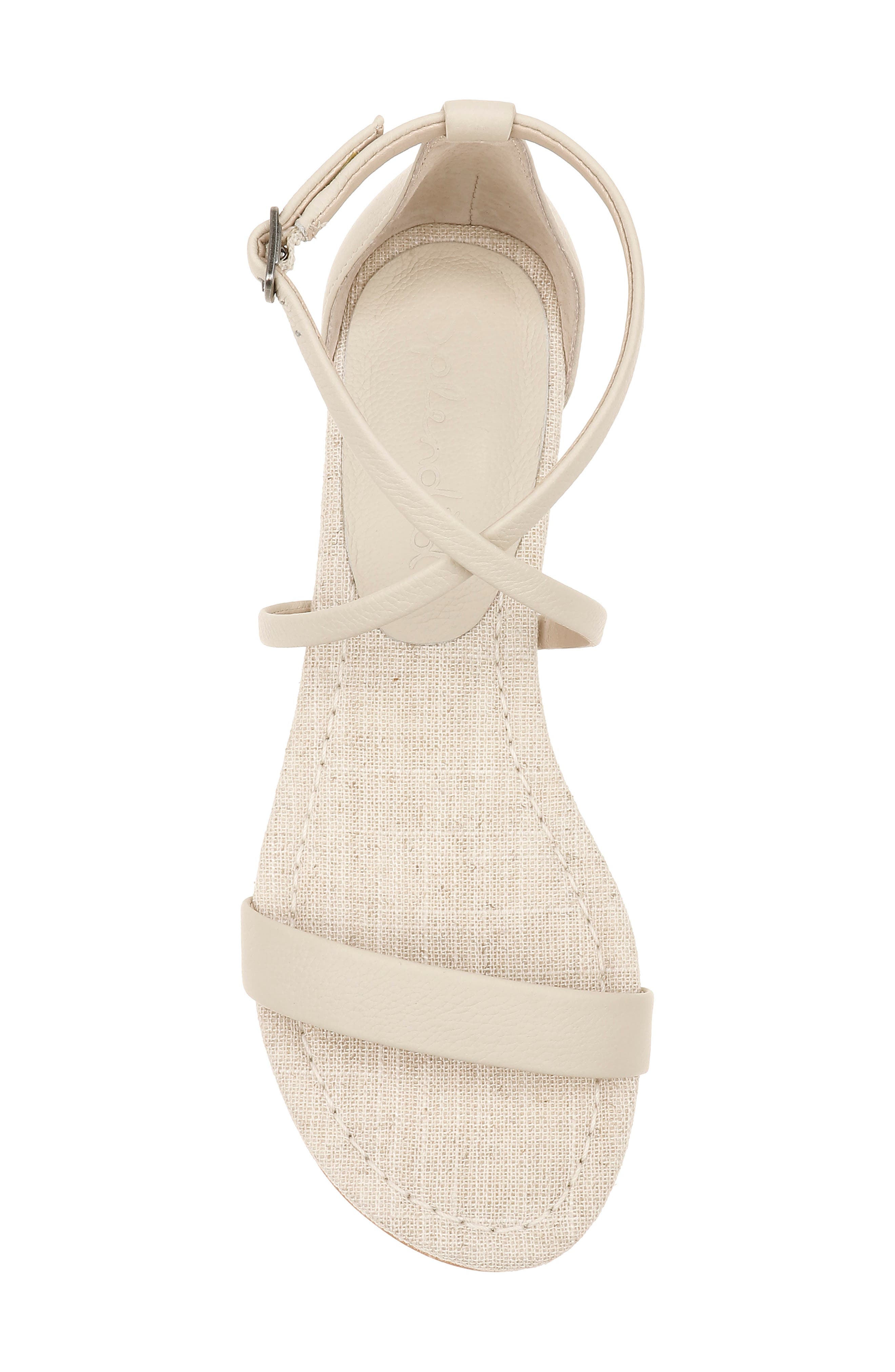 Michelle Ankle Strap Sandal, Alternate, color, EGGSHELL LEATHER