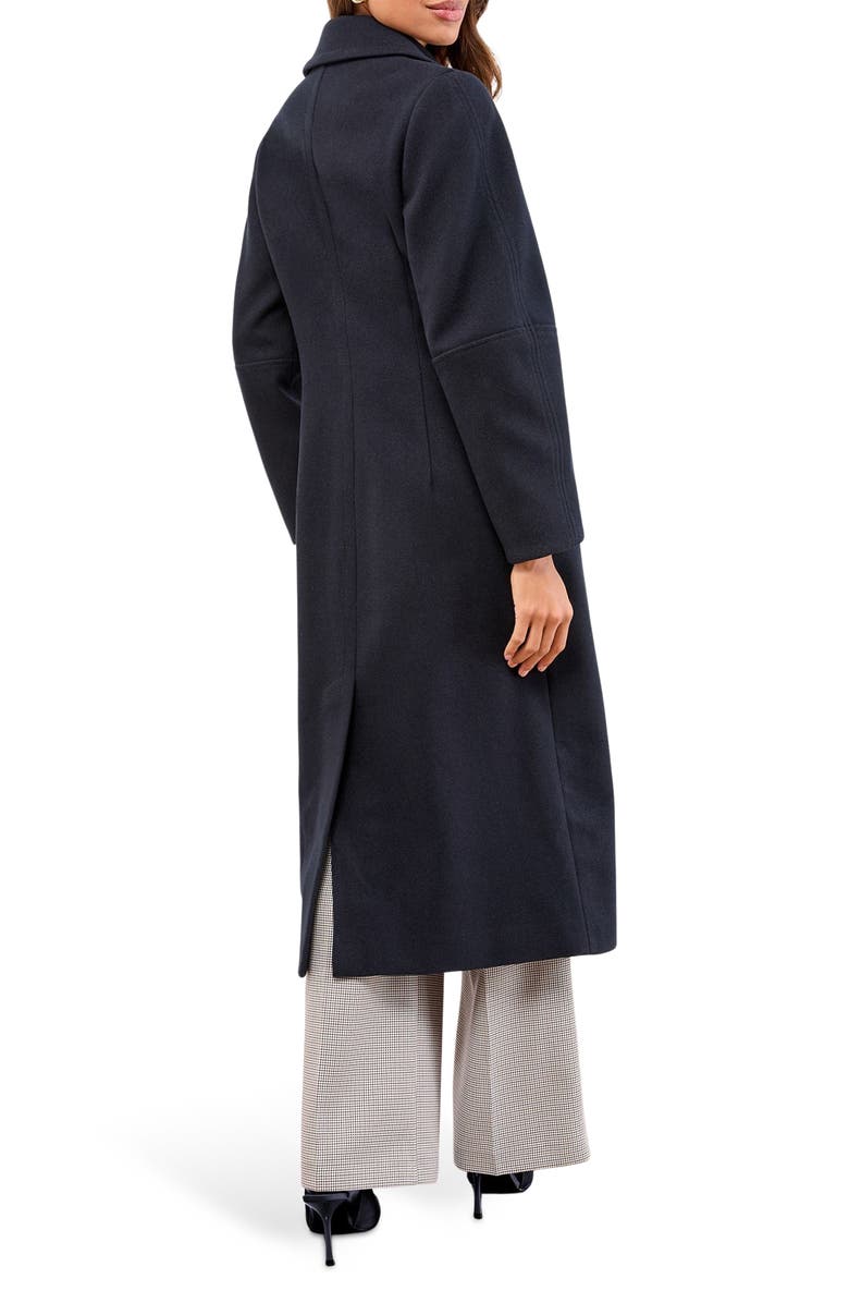 Lipsy Button Longline Coat, Alternate, color, Blue
