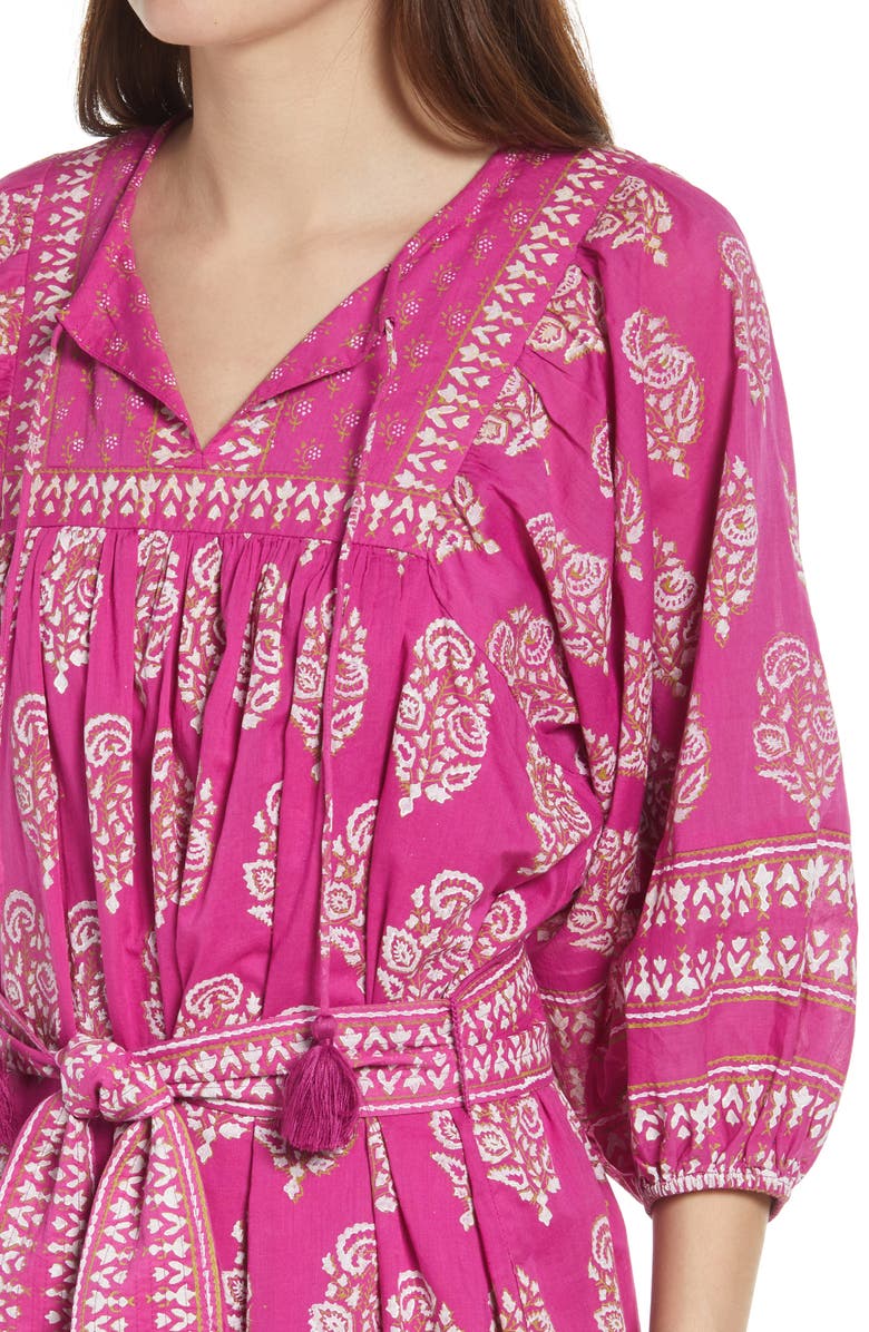 Cleobella Magdalena Floral Cotton Minidress, Alternate, color,