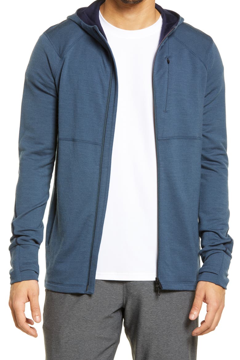 Quantum II Zip Hoodie, Main, color, SERENE BLUE
