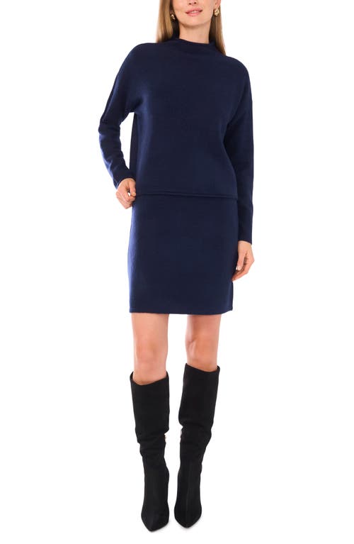 1.state Mock Neck Sweater In Blue