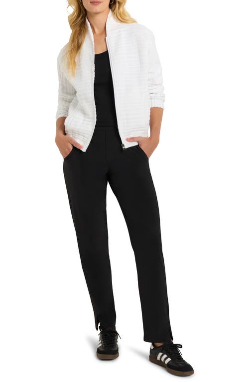 NZ ACTIVE BY NIC+ZOE NZ ACTIVE BY NIC+ZOE TEXTURE STRIPE BOMBER JACKET