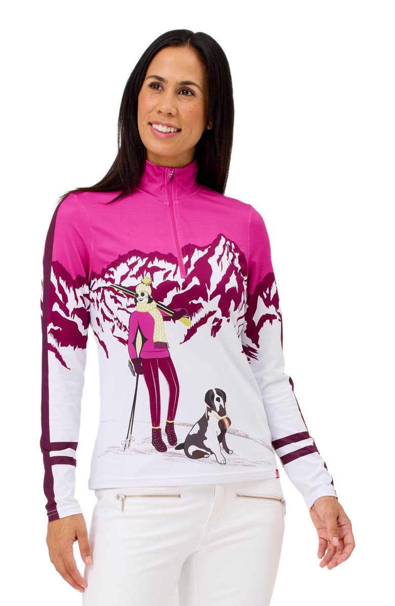 Krimson Klover Bernie Base Layer Top, Main, color, Magenta
