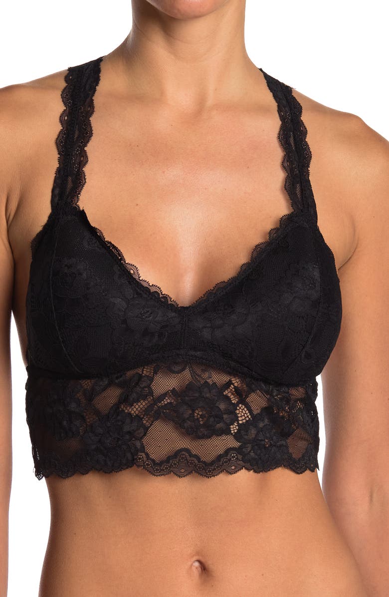 WISHLIST Floral Lace Bralette, Main, color, Black