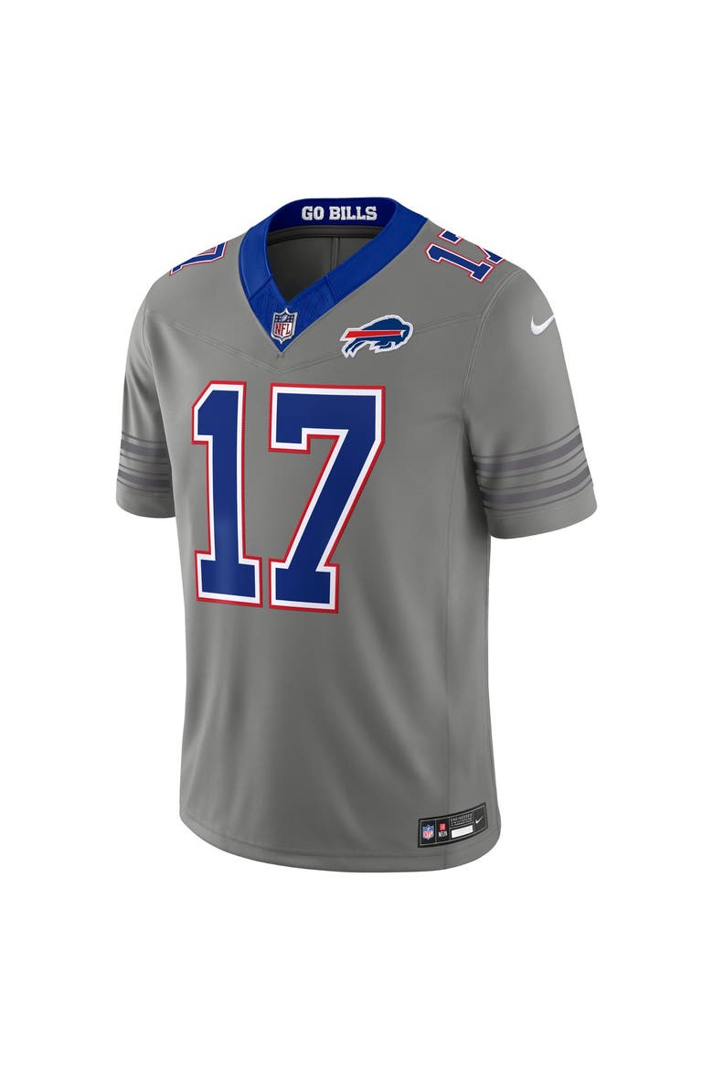 Men's Nike Josh Allen Gray Buffalo Bills Nickel City Vapor F.U.S.E. Stitched Limited Jersey, Alternate, color, Gray