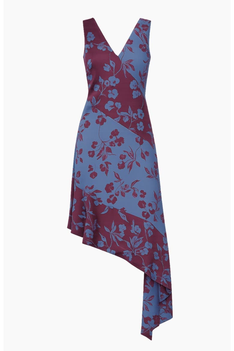 Harper Print Mix Dress, Alternate, color, Cornflower/Plum Multi