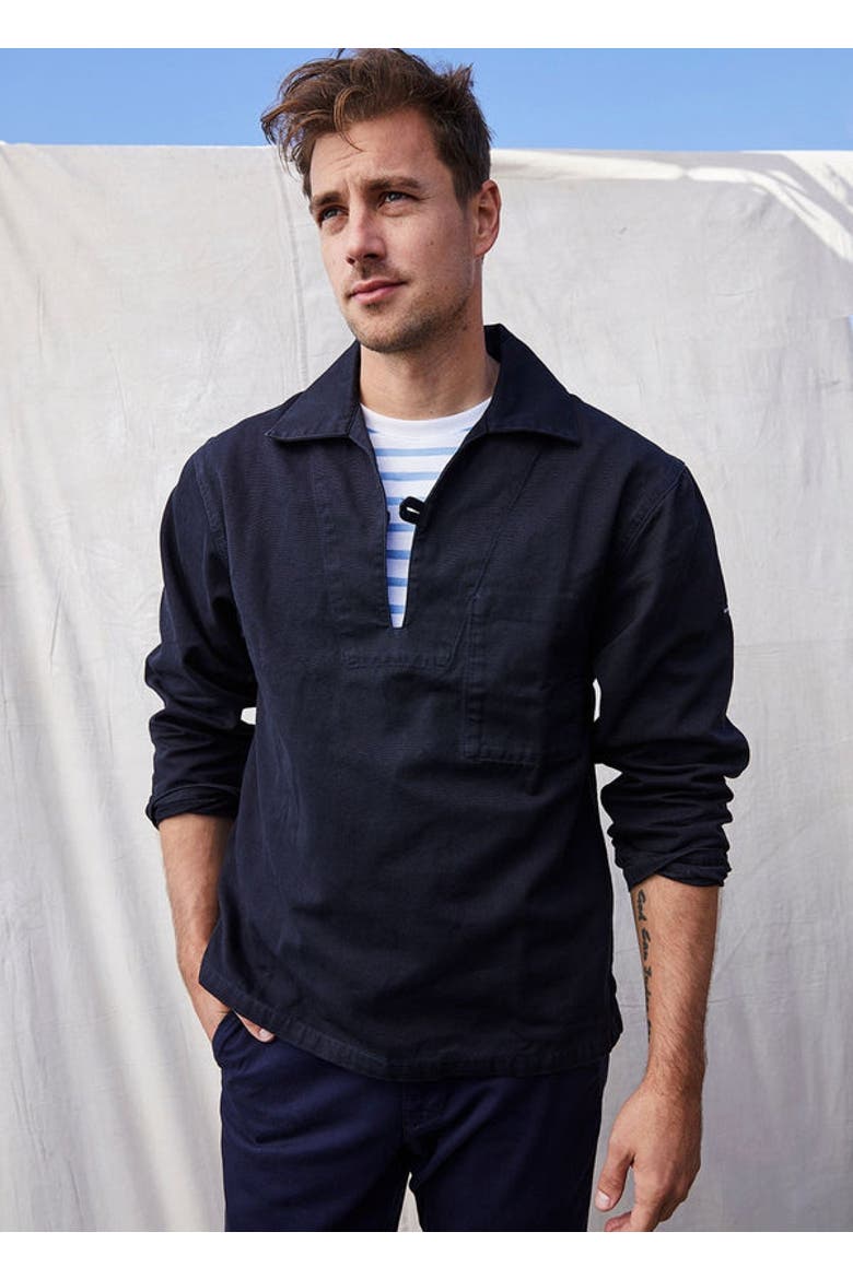 NEMO II - French Sailor Canvas Jacket, Main, color, Navy