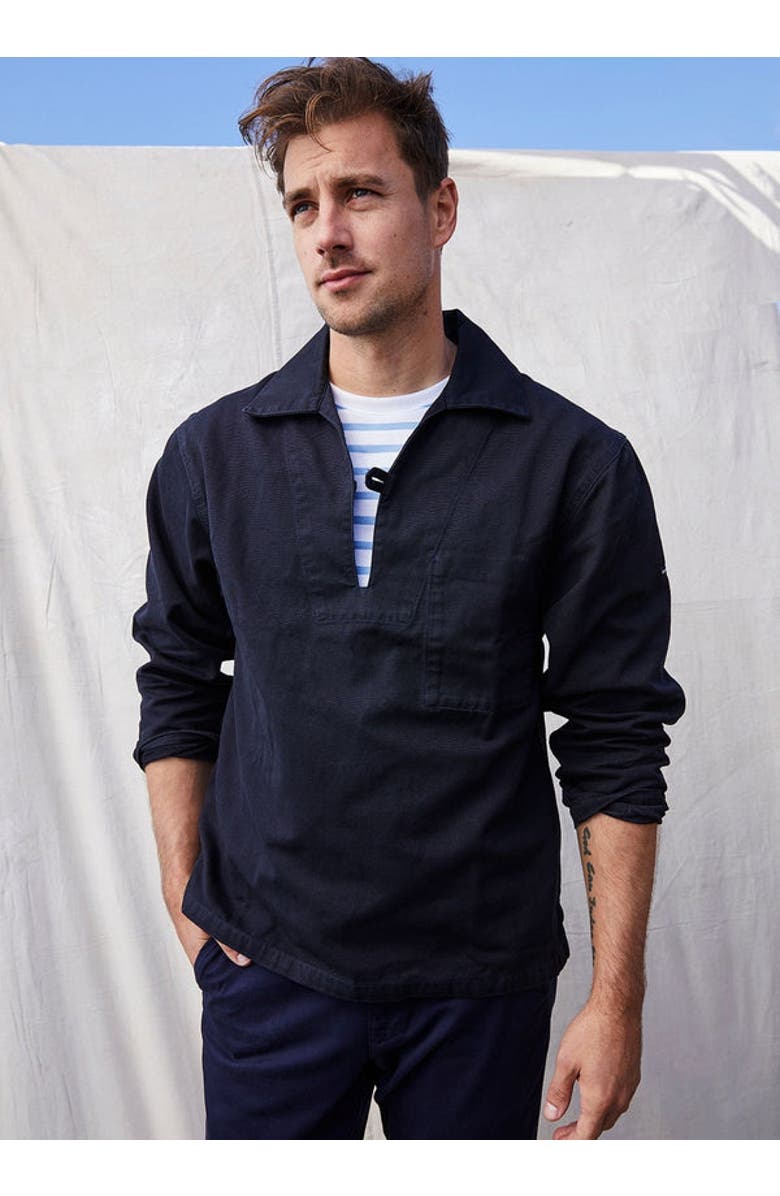 Saint James NEMO II - French Sailor Canvas Jacket, Main, color, Navy