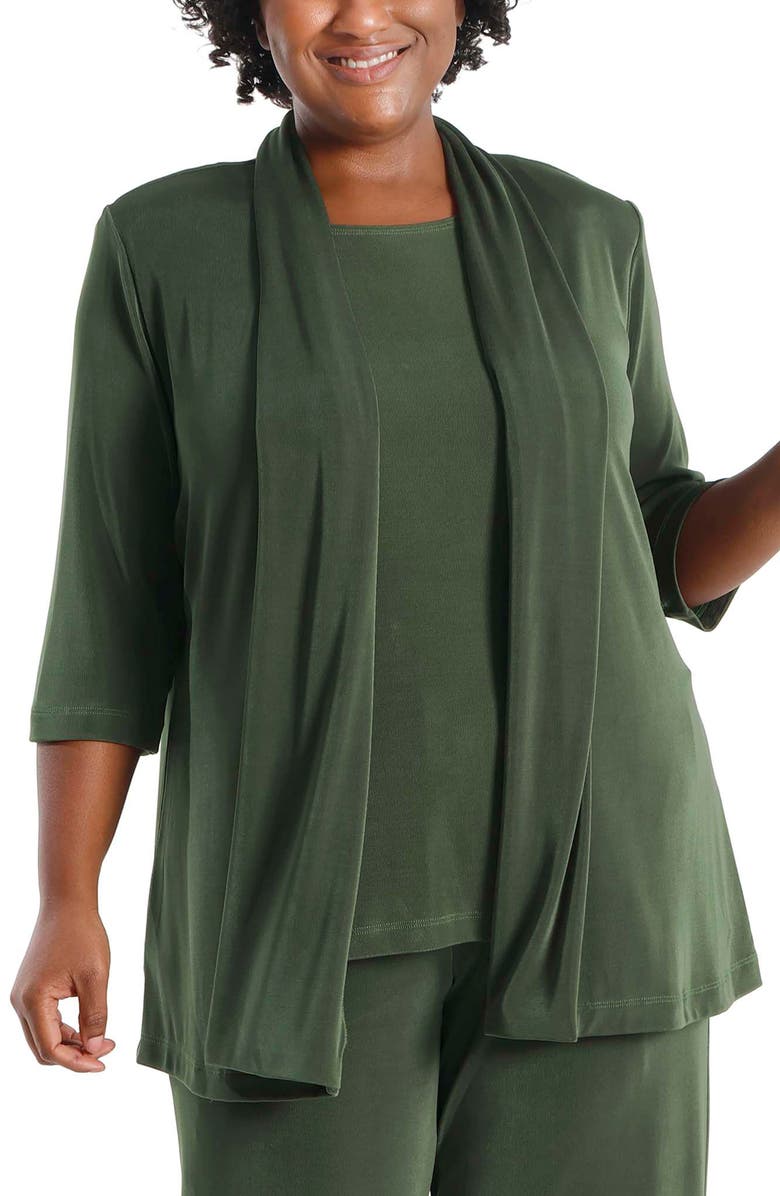 Vikki Vi Stretch Knit Open Front Jacket, Main, color, 