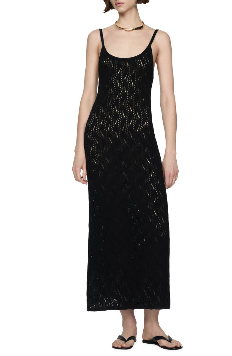 MANGO Semisheer Sweater Dress, Main, color, 