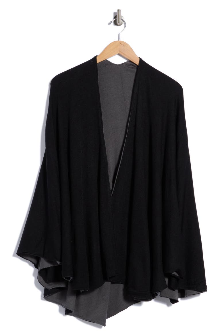 Reversible Ruana, Main, color, BLACK/ GREY