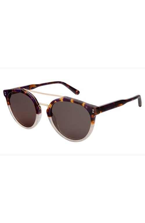 Illesteva Puglia Sunglasses In Rum Raisin Bone