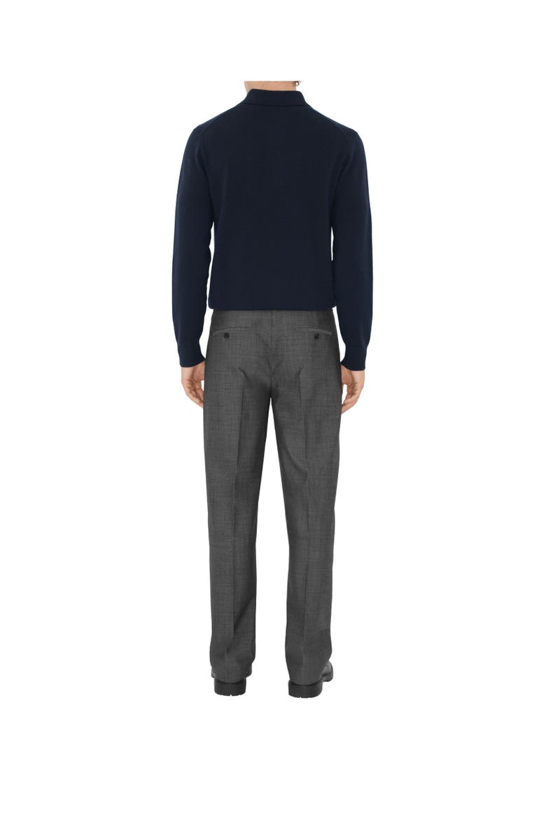 Long-sleeve Cashmere Blend Polo Shirt, Alternate, color, Navy