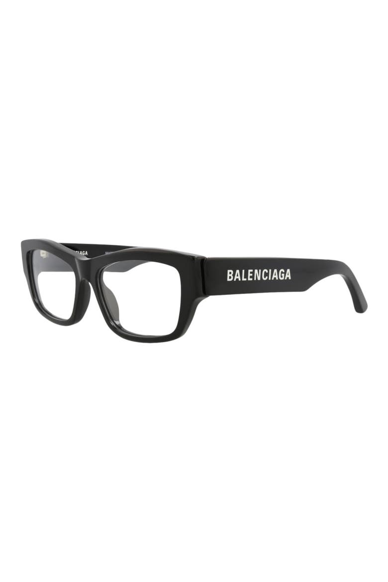 54mm Rectangular Optical Glasses, Alternate, color, BLACK BLACK TRANSPARENT
