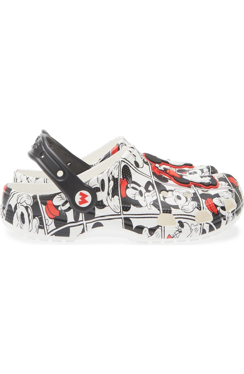 CROCS Mickey & Minnie Classic Clog, Alternate, color, White Multi