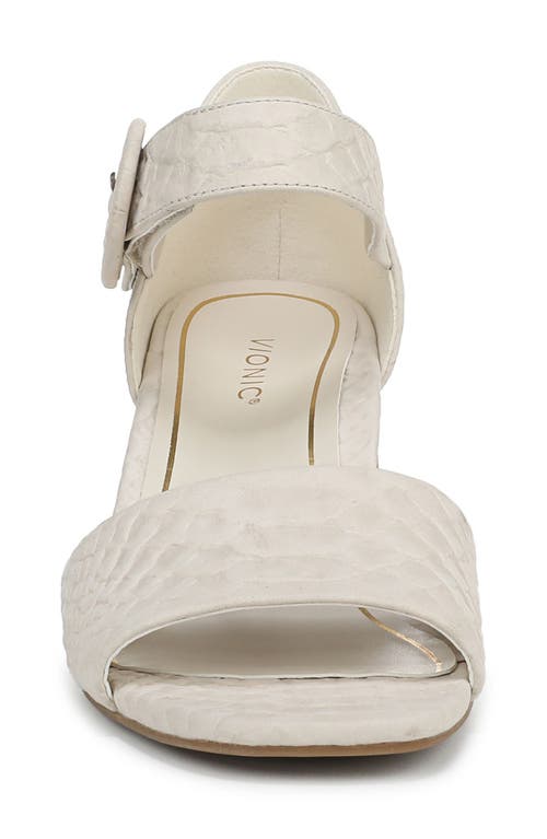 Vionic Chardonnay Block Heel Sandal In Cream