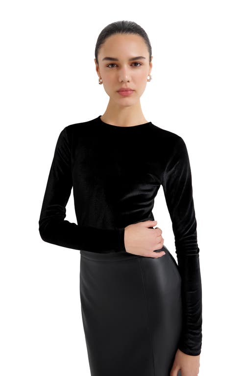 Marcella Ansley Velvet Top In Black